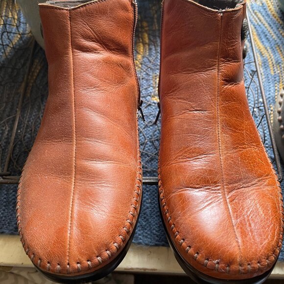 SAS Jade Chestnut zipper booties 8.5 wide - LEATHER - Picture 3 of 13